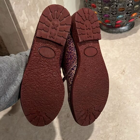 Neefs Night Glow Painted Ombre Paisley Ankle Boots Womens Size 37 US 6.5-7 - Picture 8 of 9